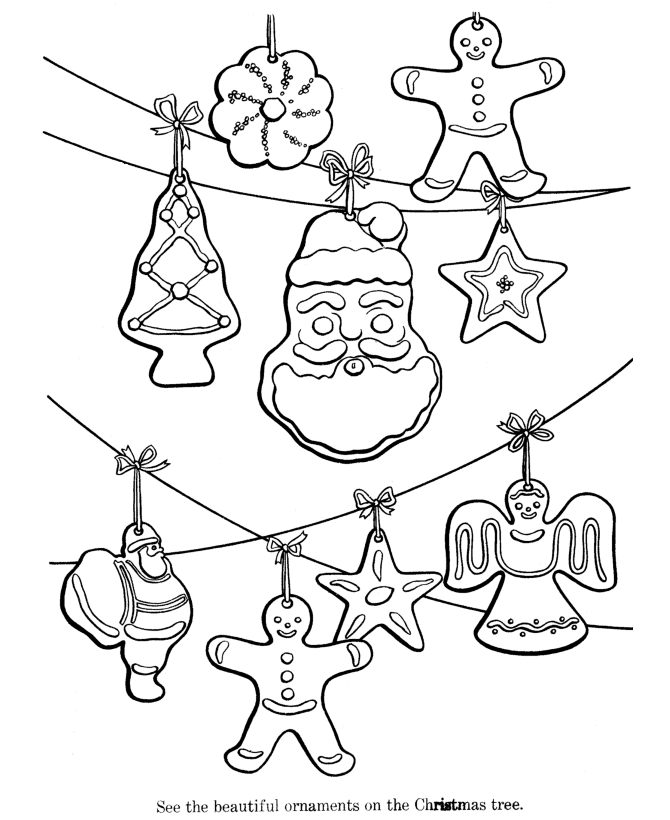 make your own christmas decorations coloring pages - photo #5
