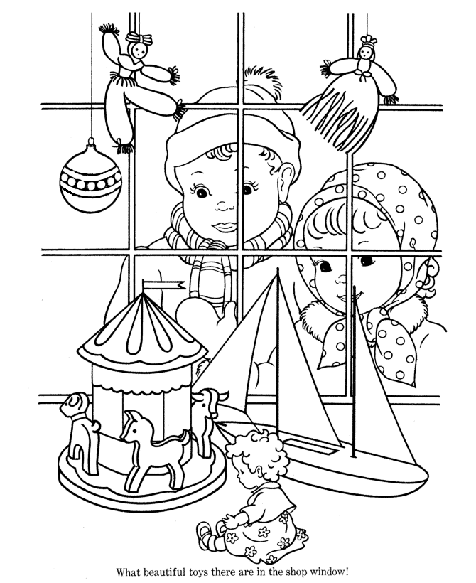Christmas theme coloring pages