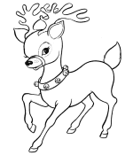 Santa's Reindeer coloring pages