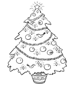 Christmas Trees and Gifts coloring pages