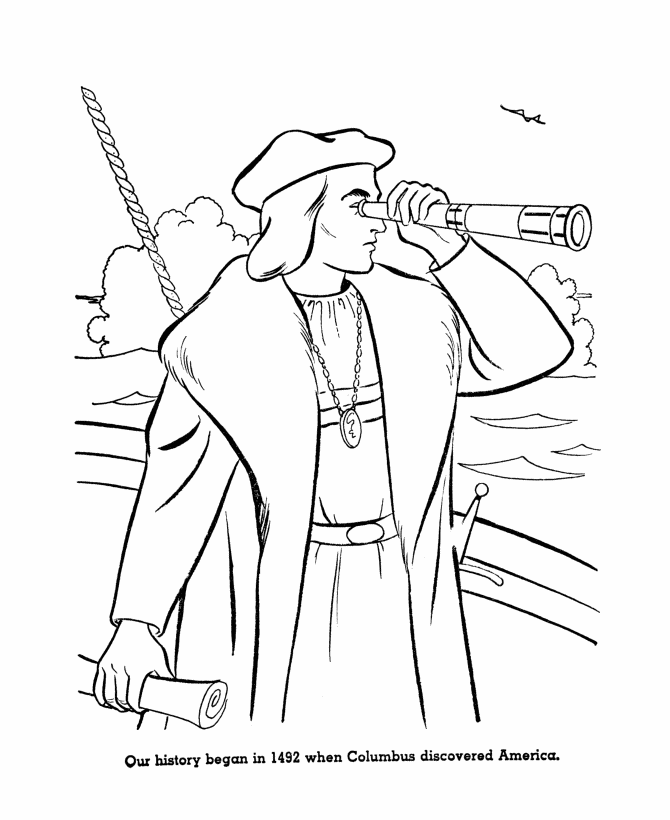 Columbus Day Coloring page