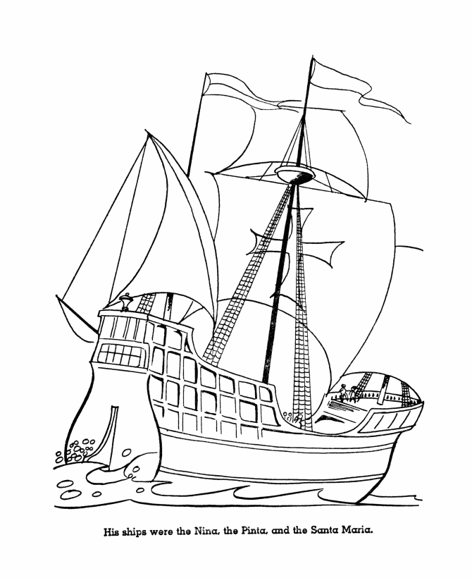 Columbus Day Coloring page