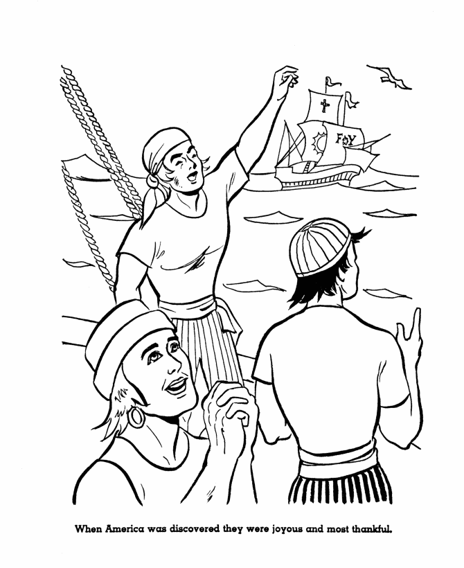 Columbus Day Coloring page