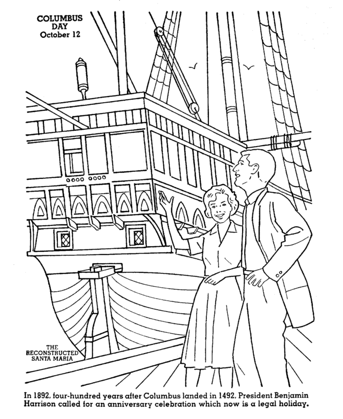 Columbus Day Coloring page