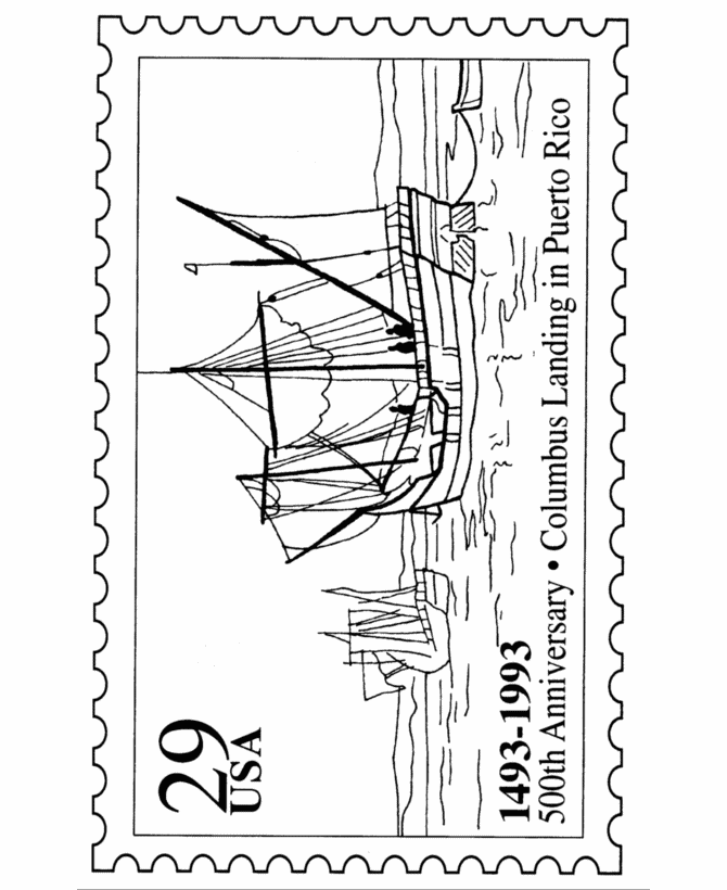 Columbus Day Coloring page