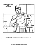 Coloring Page of Earth Day Recycleing Research
