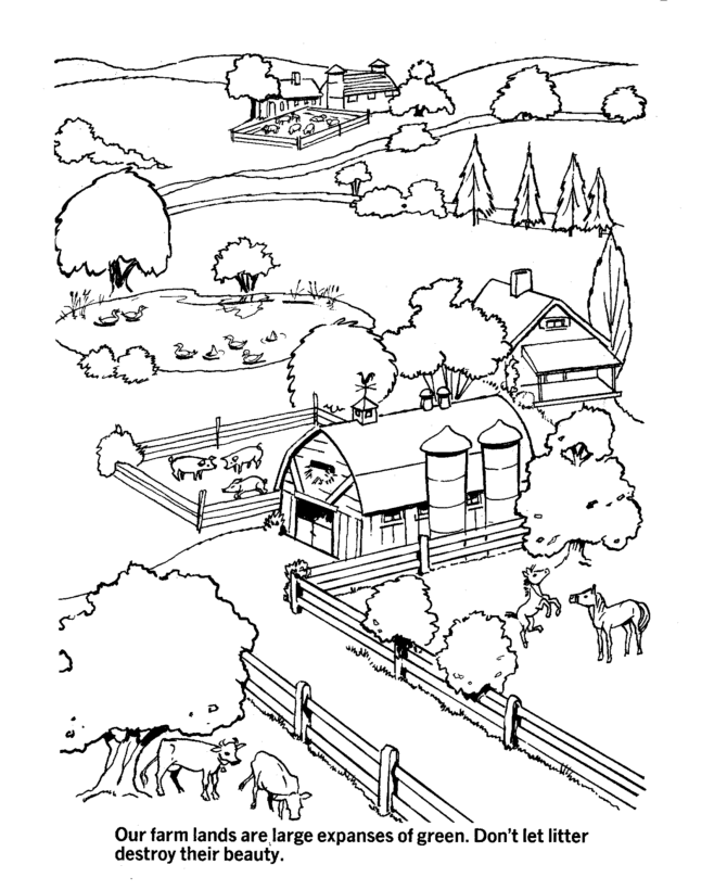 Earth Day Coloring page | Protect the green land
