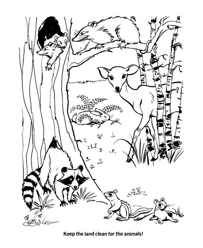 Earth Day Coloring page | Protect natural habitats 2 