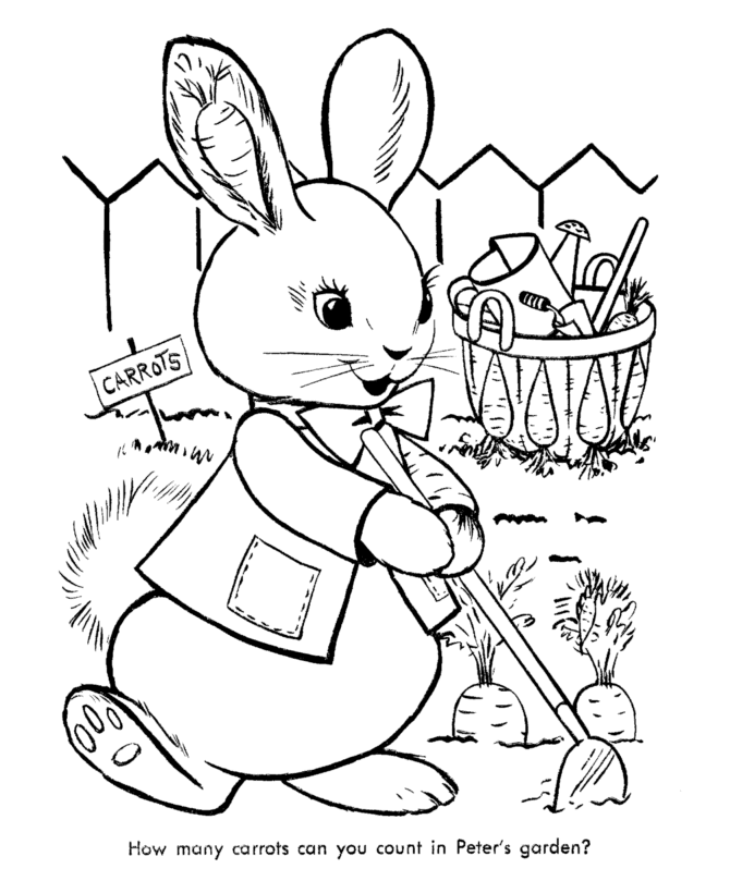 Easter Rabbit Coloring page - Peter Rabbit