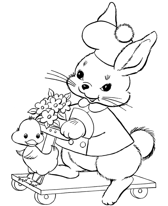 Easter Bunny Coloring page | Scooter Bunny