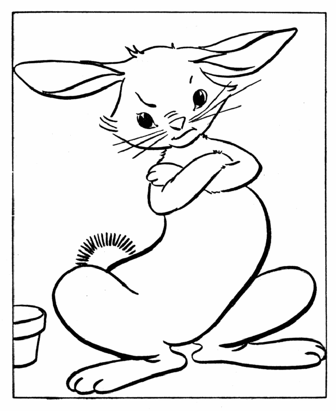 Easter Bunny Coloring page | Funny Bunny 