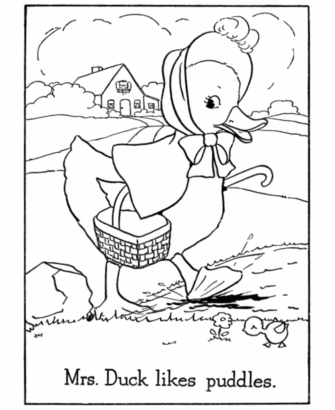 Easter Ducks Coloring page | Mrs Puddle Duck