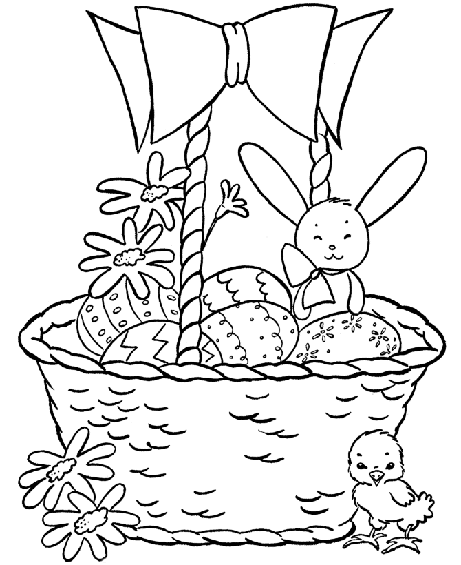 coloring pages for easter basket. Easter Eggs Coloring page