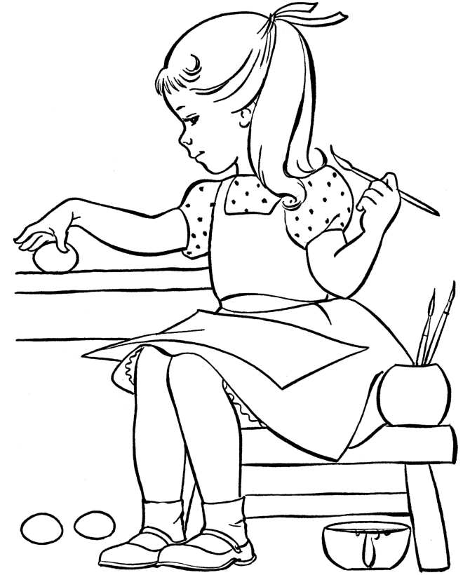 Easter Eggs Coloring page | Painting an Easter Egg 