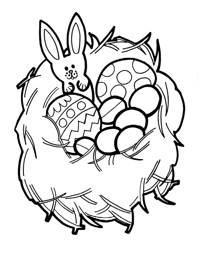 Easter Eggs Coloring page | Easter Egg Nest