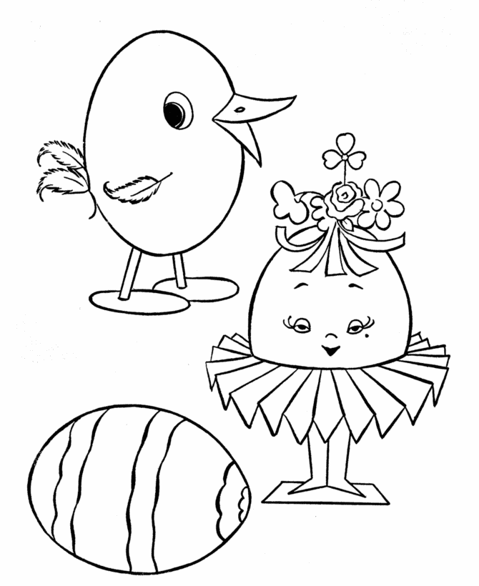 Easter Eggs Coloring page | Easter Egg Fun Cutout