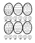 Easter Eggs Coloring Page Sheets