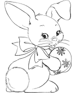 Easter Bunny Coloring Page 