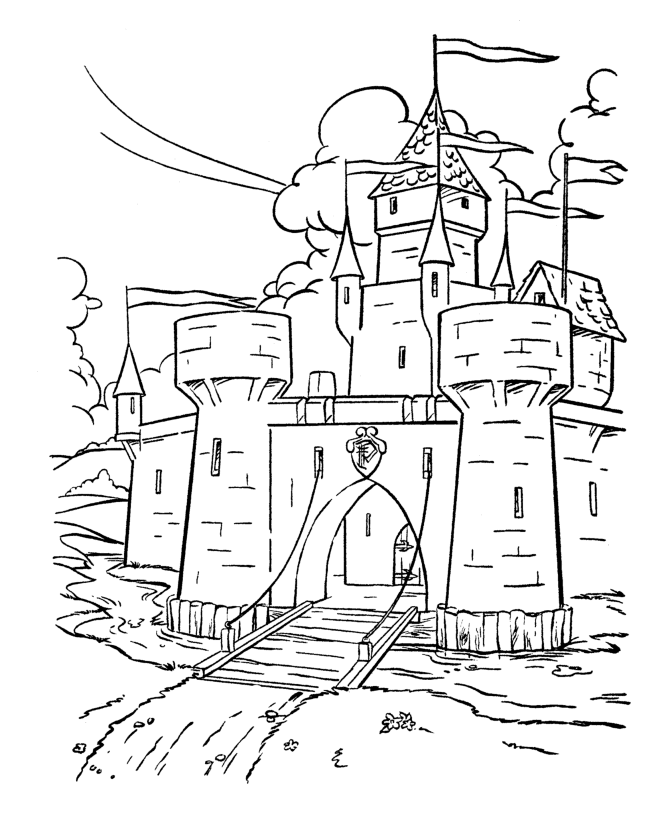 Bluebonkers Medieval Castles And Churches Coloring Sheets Castle And Moat Free Printable Castles Knights Kings Queens Coloring Pages