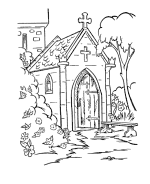 Church Coloring Page Sheets