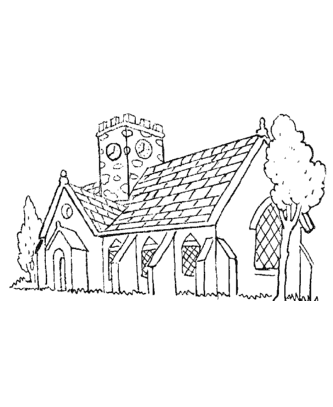  Medieval Churches Coloring page