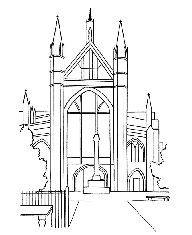  Medieval Churches Coloring page