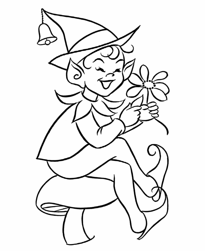  Elf Coloring page