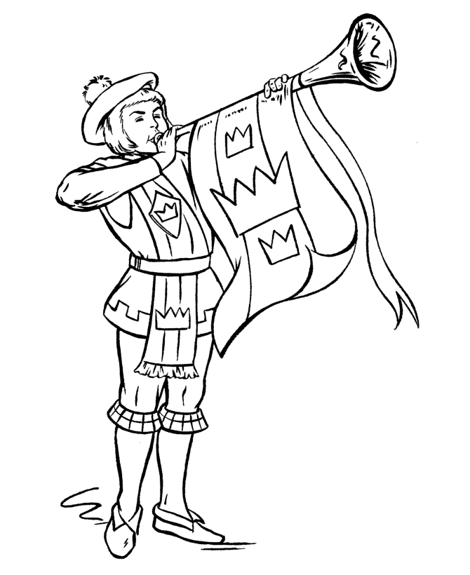  Medieval Knights Coloring page