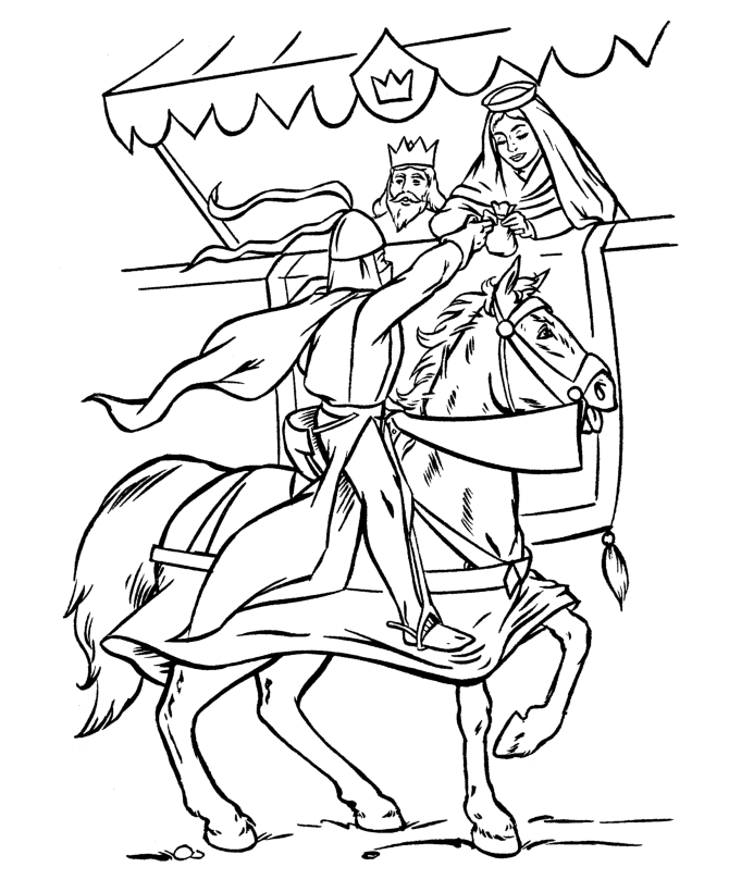  Medieval Knights Coloring page