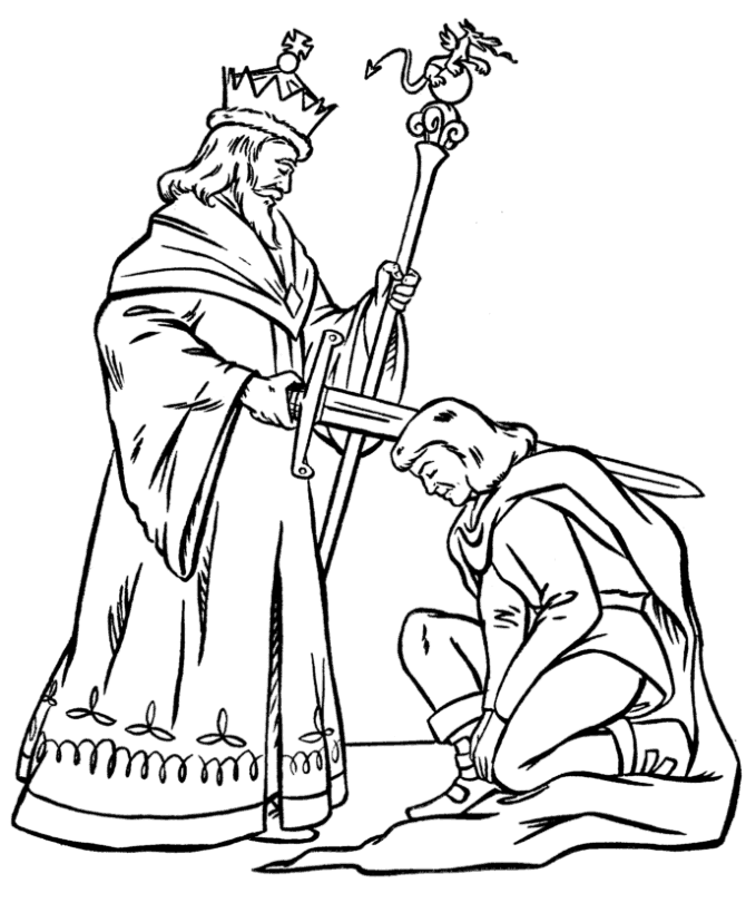  Medieval Knights Coloring page