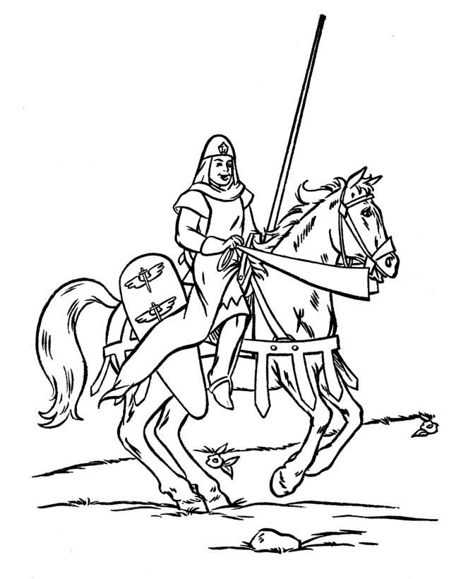  Medieval Knights Coloring page