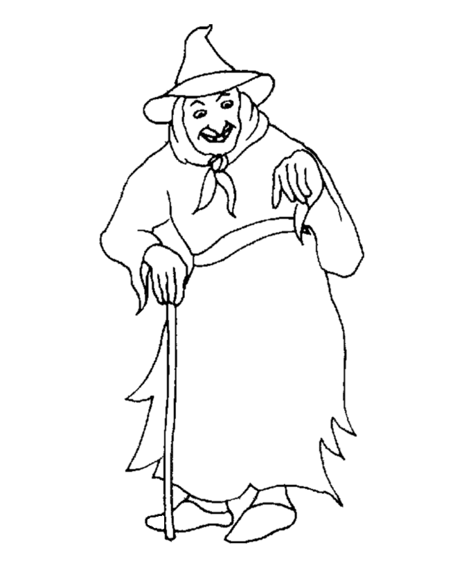  Medieval Witch Coloring page