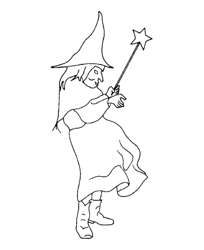  Medieval Witch Coloring page