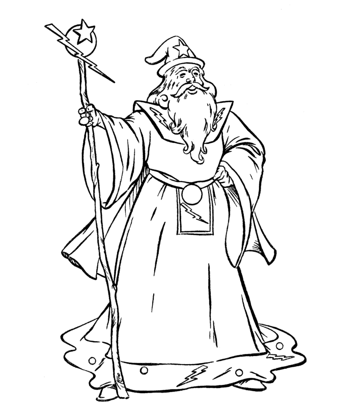  Medieval Wizards Coloring page