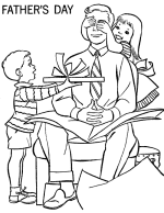Father's Day Coloring Page sheets 