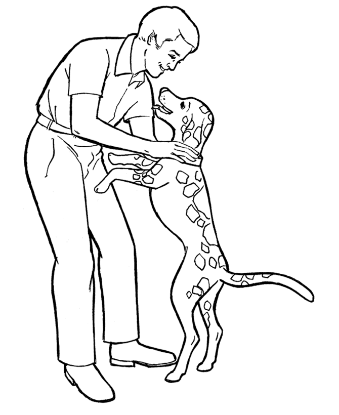 Happy Father's Day from Man's best friend | Fathers Day Coloring Page