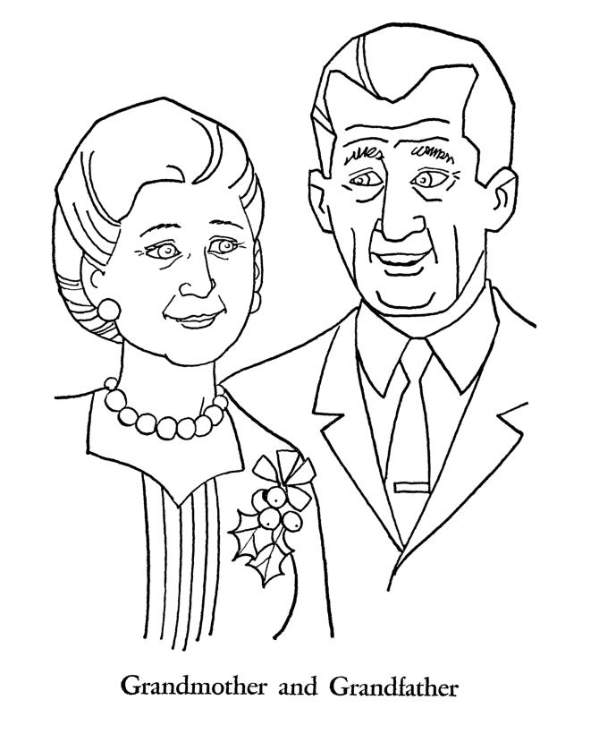 Grandparents are fun Coloring page