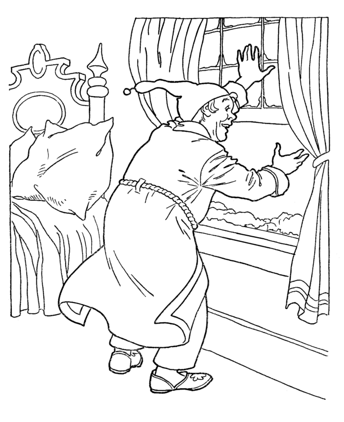 Grandparents Day Coloring page - Grandpa in his night clothes