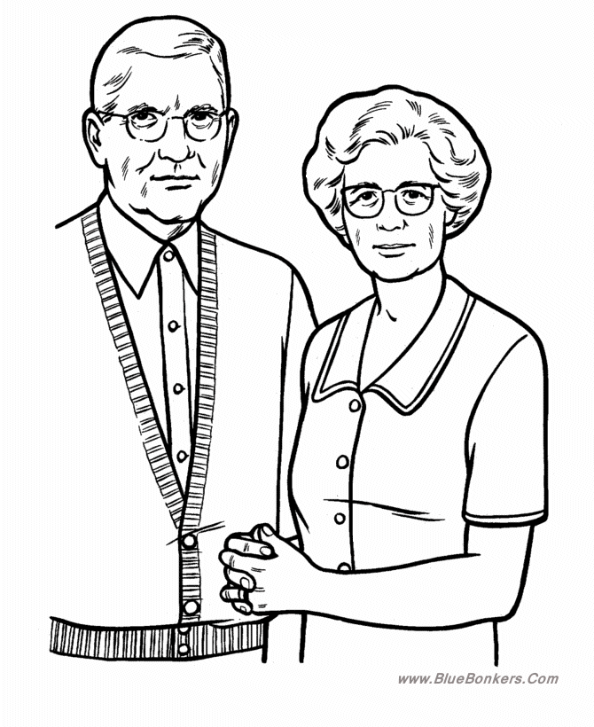 free grandma coloring pages - photo #29