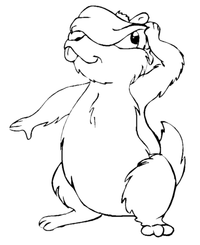 Groundhog Day Coloring page