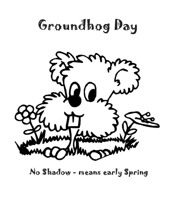 Groundhog Day Coloring page