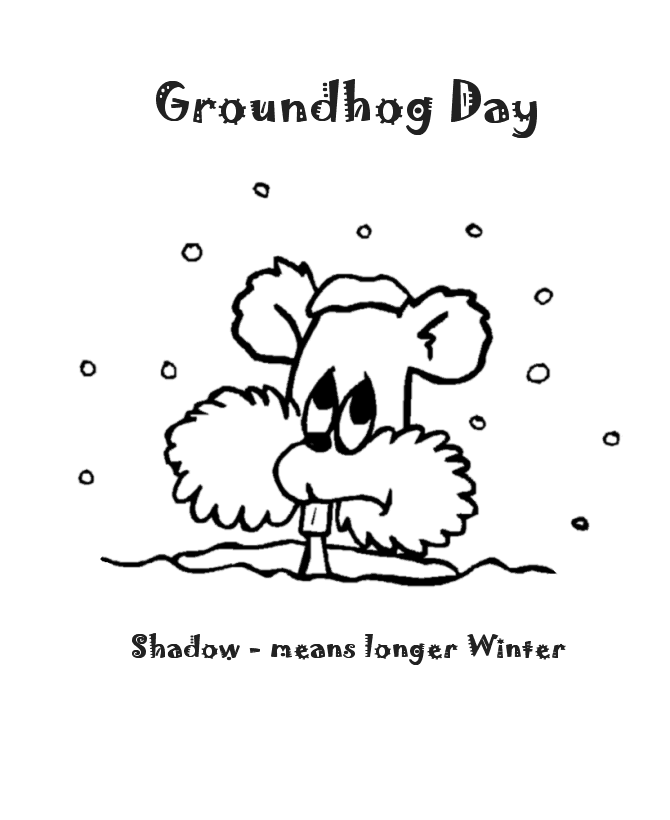 Groundhog Day Coloring page