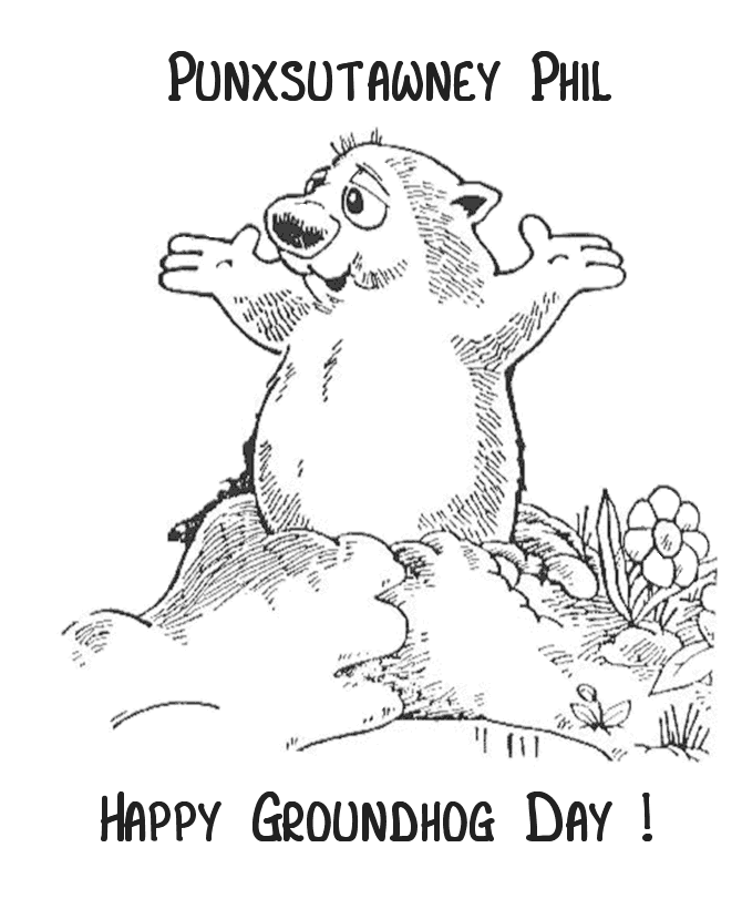 Punxsutawney Phil Coloring page