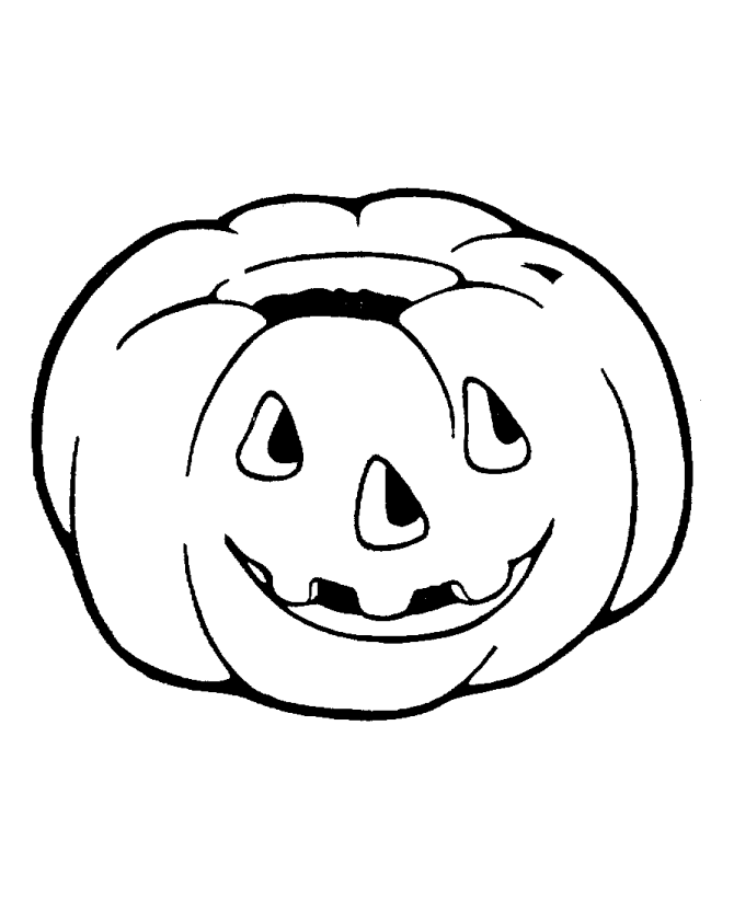 Big Goofy Pumpkin Halloween Coloring page