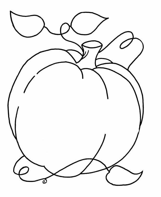 Easy Halloween Pumpkin coloring page