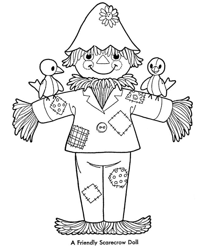 Halloween Scarecrow Coloring page