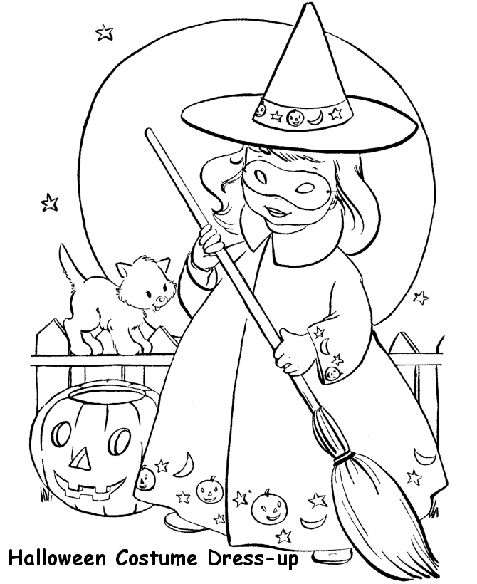 Halloween Costume Coloring page