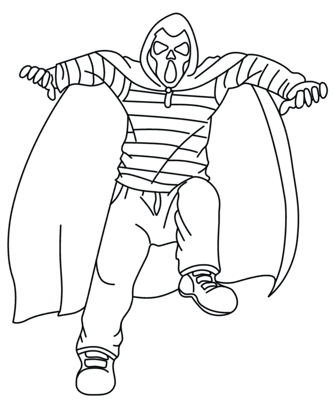 Halloween Costume Coloring Page - Ghost costume - Free Printable