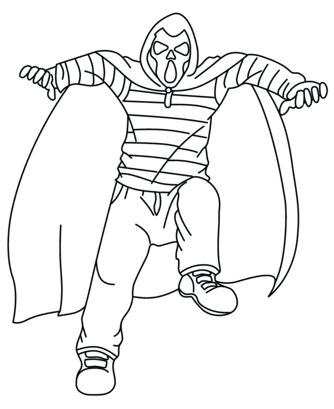 Halloween Costume Coloring page