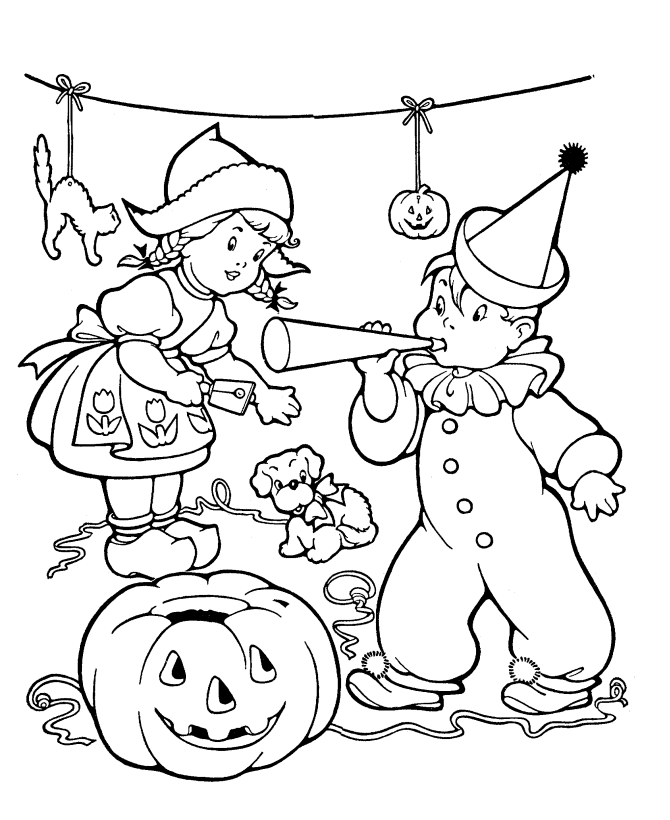 Halloween Party Coloring page